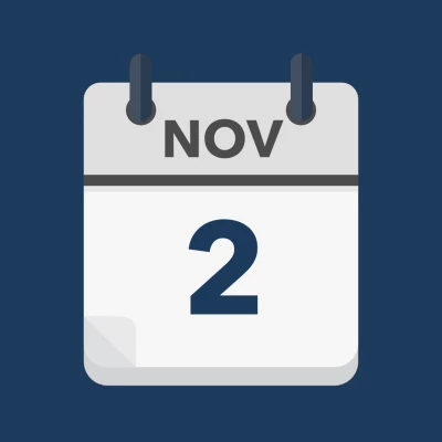 Calendar icon showing 2nd November