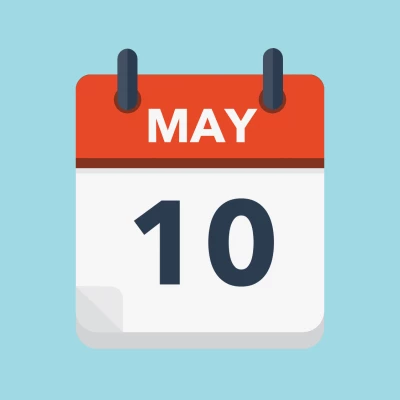 Calendar icon showing 10th May