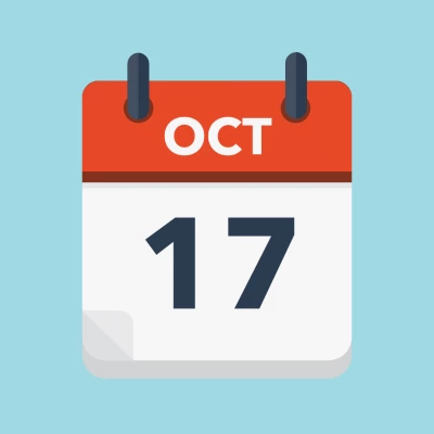 Calendar icon showing 17th October