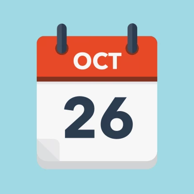 Calendar icon showing 26th October